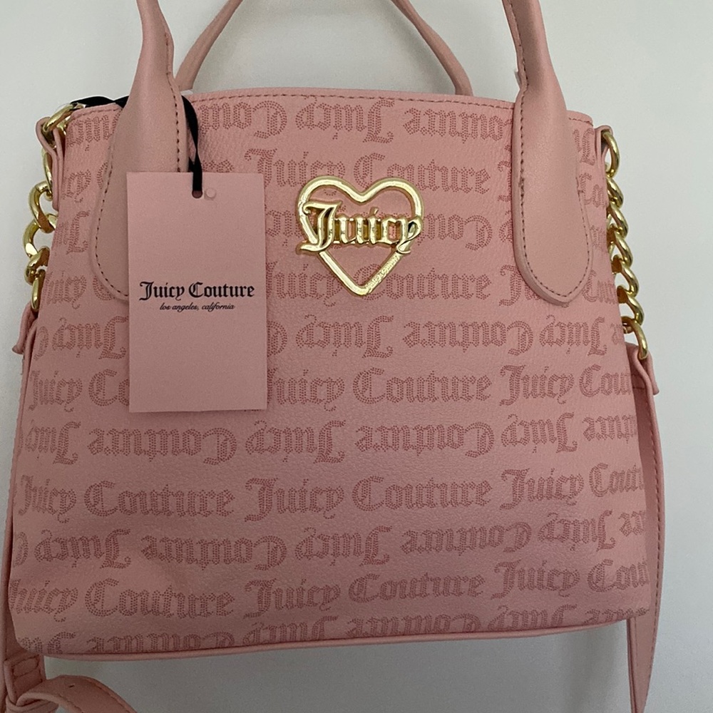 Baby pink Juicy Couture “Macroon Logo mini tote crossbody”